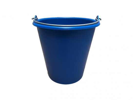 SEAU INDUSTRIEL DROIT 5 LITRES BLEU AVEC ANSE FIL SUR LE REBORD DU SEAU