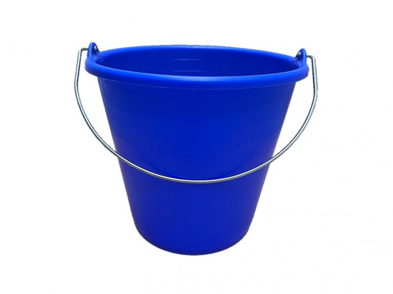 SEAU DROIT INDUSTRIEL 10 LITRES BLEU FONCE ANSE FIL GRADUE