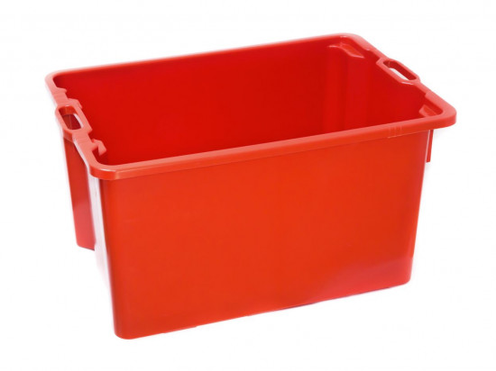 CAISSE GERBABLE EMBOITABLE 65 LITRES PLEINE ROUGE