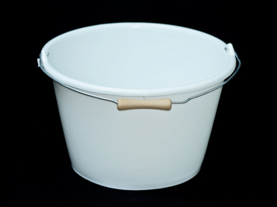 SEAU 16 LITRES ANSE MOLETTE BLANC GRADUE - 1ER CHOIX