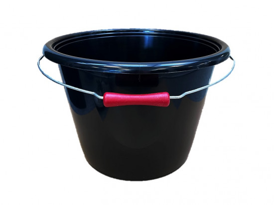 SEAU 20 LITRES NOIR GRADUE ANSE MOLETTE AVEC POSSIBILITE COUVERCLE - 1ER CHOIX