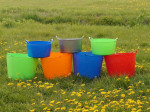 PANIER SOUPLE AGRICOLE 40 LITRES BLEU GRADUE