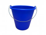 SEAU DROIT INDUSTRIEL 10 LITRES BLEU FONCE ANSE FIL GRADUE