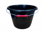 SEAU 20 LITRES NOIR GRADUE ANSE MOLETTE AVEC POSSIBILITE COUVERCLE - 1ER CHOIX