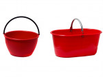 PANIER DE RECOLTE OVALE 25 LITRES ROUGE A ANSE FIXE