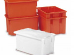 CAISSE GERBABLE EMBOITABLE 65 LITRES PLEINE ROUGE