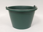 SEAU 17 LITRES VERT AVEC BORDURE LARGE ET ANSE FIL - GRADUE