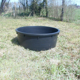 BAC D'HERBAGE ROND 150L NOIR