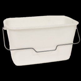 SEAU RECTANGULAIRE 14 LITRES NATUREL AVEC ANSE FIL 1ER CHOIX