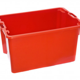 CAISSE GERBABLE EMBOITABLE 65 LITRES PLEINE ROUGE