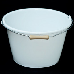 SEAU 16 LITRES ANSE MOLETTE BLANC GRADUE - 1ER CHOIX