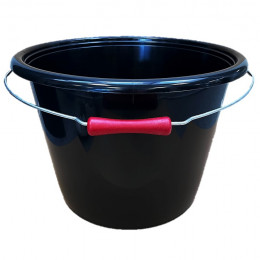 SEAU 20 LITRES NOIR GRADUE ANSE MOLETTE AVEC POSSIBILITE COUVERCLE - 1ER CHOIX