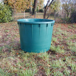 RECUPERATEUR D'EAU DE PLUIE ROND - 500 LITRES VERT