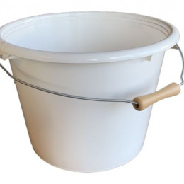 SEAU 20 LITRES BLANC GRADUE ANSE MOLETTE AVEC POSSIBILITE COUVERCLE - 1ER CHOIX