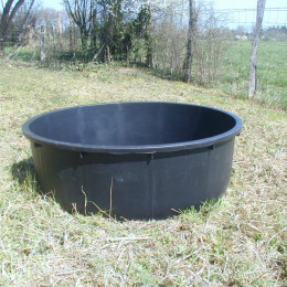 BAC D'HERBAGE ROND 275 LITRES NOIR