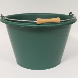 SEAU 17 LITRES VERT AVEC BORDURE LARGE ET ANSE MOLETTE - GRADUE