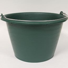 SEAU 17 LITRES VERT AVEC BORDURE LARGE ET ANSE FIL - GRADUE